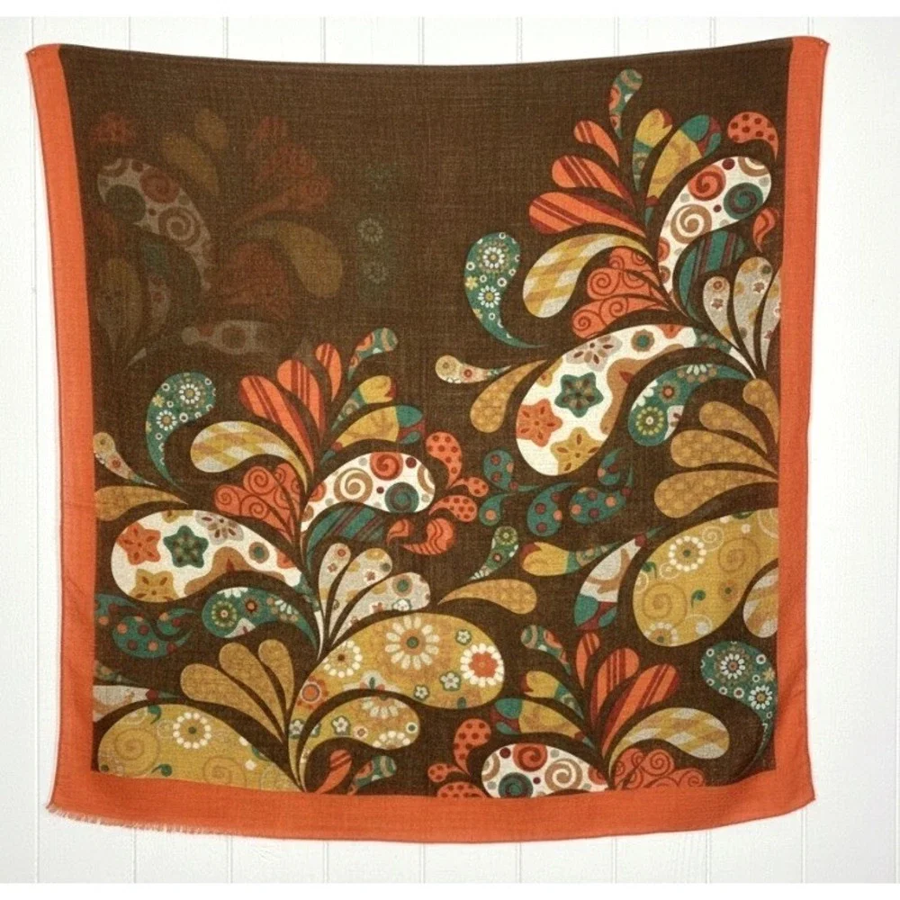 Coco + Carmen Whimsy Shawl Wrap Lightweight One Size Fringe‎ 34x76